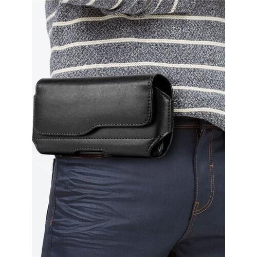 Casual Handbag Phone Pouch Hanging Waist Bag Black Classic Belt Clip Pouch Case For Samsung for Huawei Mobile Belt Small Purse