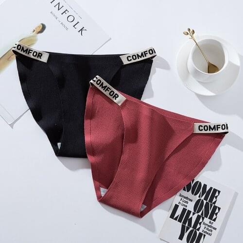 Sexy Seamless Women Panties Letter Briefs G String Girls High Quality Underwear Breathable Thong Girls Intimates Underpants