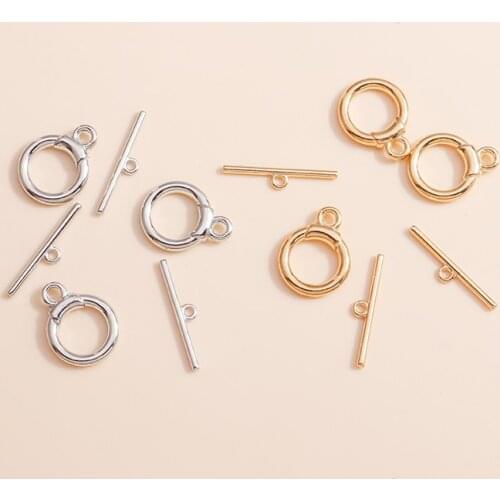 10 Set Circle OT Clasps Connectors for Women DIY Bracelet Necklace Jewelry Findings Making Accessories