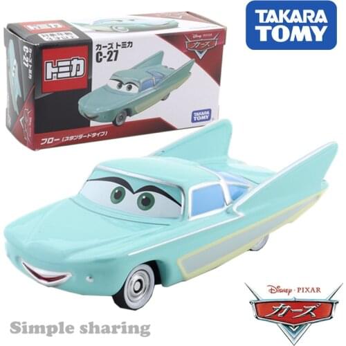 Takara Tomy Tomica Disney Cars C-27 Flo (Standard Type) Cars Hot Pop Kids Toys Motor Vehicle Diecast Metal Model