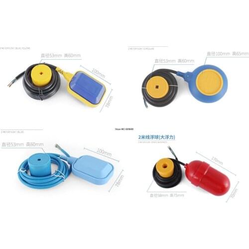 Cable Type Float Switch Liquid Fluid Water Level Controller Sensor 2 3 4 5 6 8 10 Meter Cable