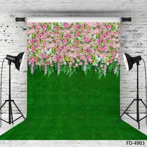 Grassland Flowers Photography Backdrop Vinyl Background for Wedding Valentines Day Children Birthday Party Photocall Fond Photo