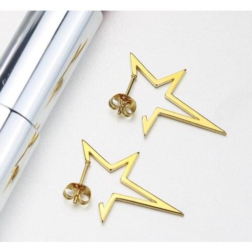 South Korea Geometric Lrregular helix Earring hanging Design Moon Star Earrings Dangle Lndividuality Stud Earring Women Jewelry