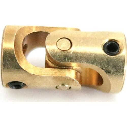 1PCS Mini coupling brass universal joint 3mmx3mm diameter 7mm length 13mm model ship coupler gimbal