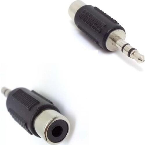 10pcs RCA Female to 3.5mm Male Plug Stereo Audio Jack Adapter Converter
