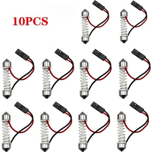 10pcs T10 Ba9s T4w Festoon Connector Wire Cables For All Car Light Led Panel Dome Light Socket Harness Plugs Pin Adapter DC 12V