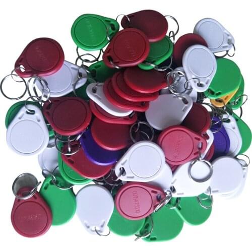 100pcs/lots)TK4100 (EM4100 compatible) RFID Read-only 125KHz Keyfob Anti-corrosion Keychain ID Keyfinder Key Finder Tag