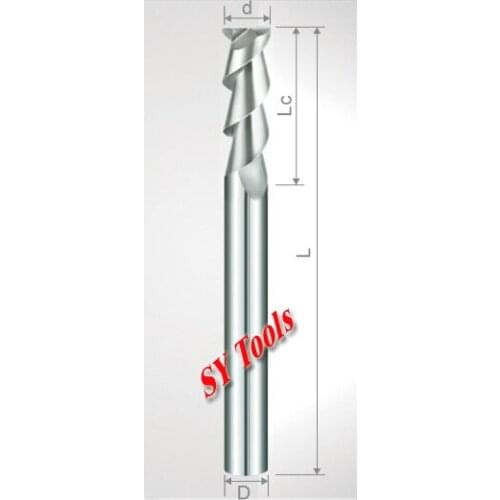 2 Flutes(Long) Aluminum Cutting Carbide End Mills 8mm
