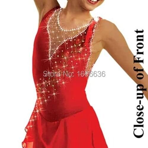 2016 Hot Sales Figure Ice Skating Dresses For Girls New Brand Vogue Figure Skating Competition Customized Dress DR2974