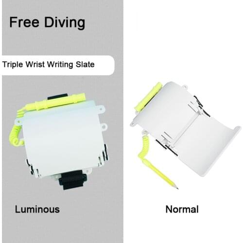 Underwater Luminous Triple Scuba Diving Wrist Writing Slate With Pencil Arm 3 Panels Write Board