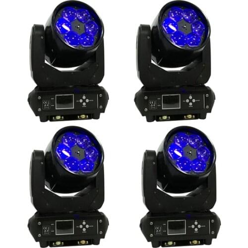 4 pcs/lot 6x40W LED Mini Bee Eye RGBW 4in1 Moving Head Light Zoom Washer Moving Head Light with 10/17 DMX Channel