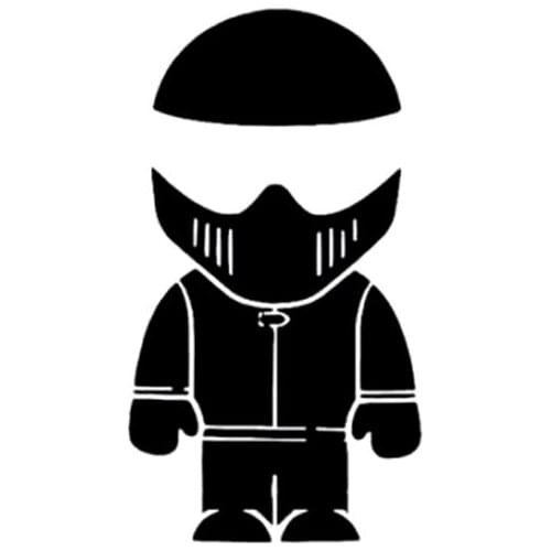 5.9cm*10.6cm I Am The Stig Cartoon Fashion Vinyl Car Styling Stickers Decals
