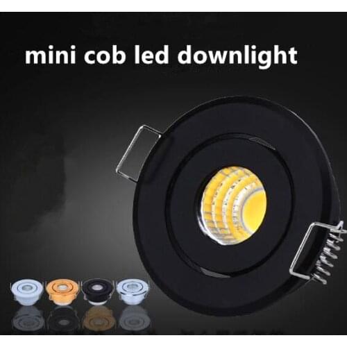 Free shipping 2018 CE ROSH High Quality 3W Round Dimmable MINI LED COB Cabinet Downlights Cut out 42mm AC230V
