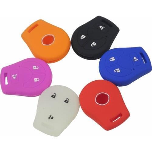 Kutery 3 Buttons Key Case Silicone Protect Shell For Nissan March Tiida Altima Armada Cube Juke Maxima Pathfinder Rogue