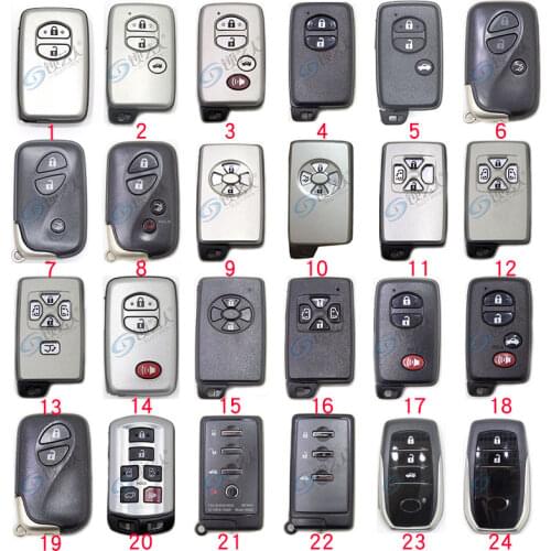 3Buttons black car key shell with Lock/Unlock/Trunk/Horn for Toyota Camry Reiz RAV4 Highlander Remote Key Shell Key CaseFob etc