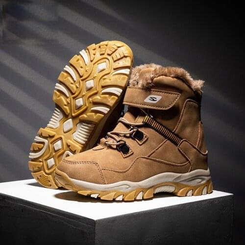 Dolakids Childrens Winter Martin Boots Boys Warm Cotton-Padded Boots Toddler Shoes Non-slip Snow Boots Baby Children Shoes