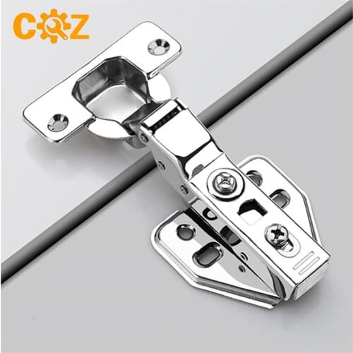 Stainless steel cabinet door large curved damping hydraulic buffer full cover aircraft curved hinge straight bend half cover hin