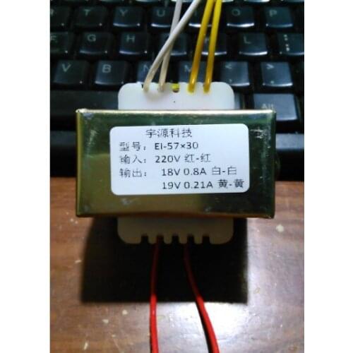 EI 20W 57*30 18V 0.8A copper transformer 19v 0.21A isolation transformer