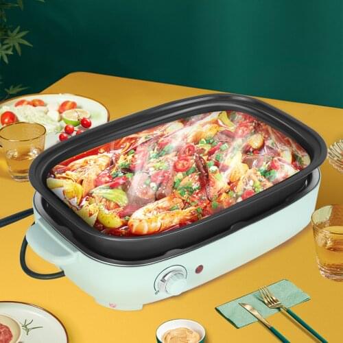 Electric Grill And Hot Pot 3 In 1 Indoor Non-Stick Electric Hot Pot And Griddle Electric Barbecue Grill Indoor Hot Pot Grill