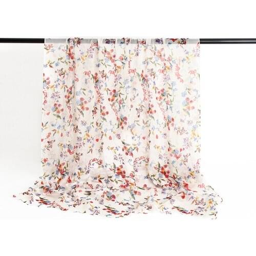 Factory Custom Printed Chiffon Fabric Brand Thin See-through Clothing Fashion Fabric Per Meter for Dress Sewing