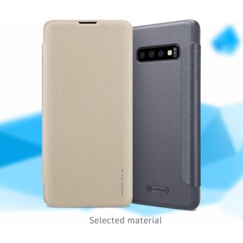 Filp cover case For Samsung S10 S10+ NILLKIN Sparkle super thin flip cover PU leather case for Samsung S10 S10 plus