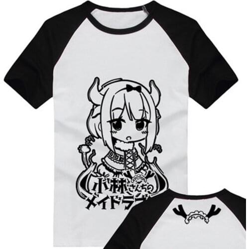 Kobayashi-san Chi no Maid Dragon T shirt Kanna Cosplay Tops Tees Anime T-shirt