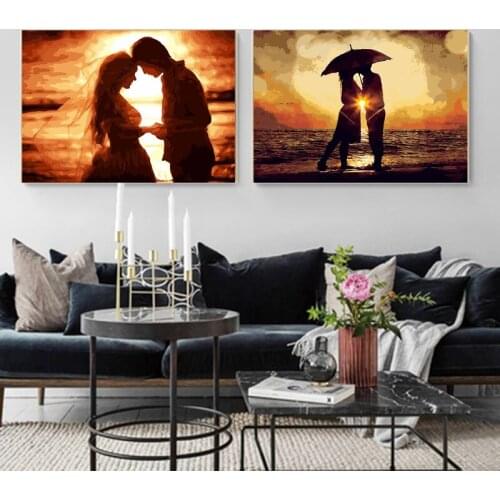 Paint Oil Paintings By Numbers Lovers Wedding DIY Acrylic Color Art On Canvas Wall Pictures For Living Room Decor Adults Drawing