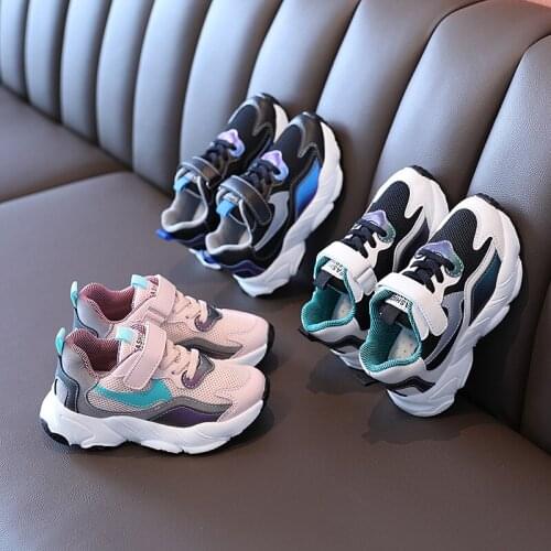 Spring Kids Sport Sneakers Boys Genuine Leather Running Shoes Baby Girls Mesh Casual Sneakers Children Brand Sneakers Trainers