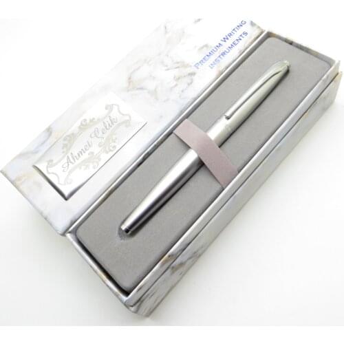 Wings Marble R284 Black Matte Chrome Roller Pen | İsme Special Pen | Gift Pen