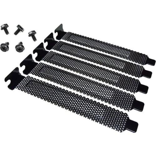 5pcs 12mm PCI Slot Cover/PCI Slot Cover Dust Filter Blanking Board Cooling Fan Dust Filter Ventilation PC Computer Case