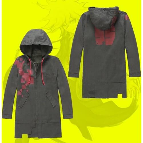 Super Danganronpa 2 Dangan-Ronpa Komaeda Nagito Cosplay Zipper Jacket Anime Coat