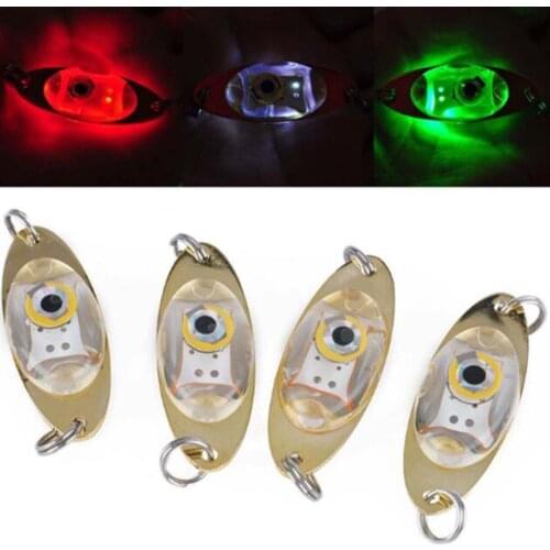 Flash Lamp Artificial Bait 6 cm/2.4 Inch LED Deep Drop Underwater Eye Shape Fishing Squid Fish Lure Light