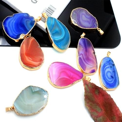 Natural stone rough Fine polished sliced Phnom Penh pendants Jewelry DIY necklace Sweater chain Earrings Jewelry accessories
