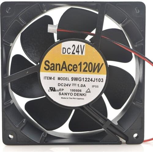 New original 9WG1224J103 2PIN 24V 1.0A 12038 12CM large volume of violent waterproof heat radiation fan