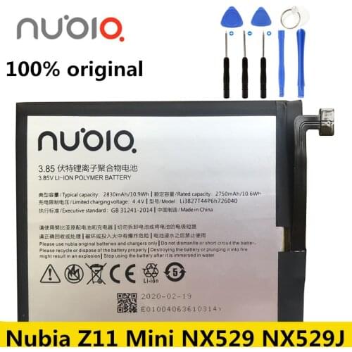2020 Original New 3.85V 2830mAh Li3827T44P6h726040 For ZTE Nubia Z11 Mini NX529 NX529J Battery High Quality