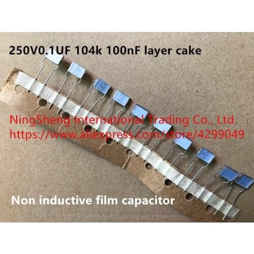 Original new100% 250V0.1UF 104k 100nF layer cake non inductive film capacitor (Inductor)