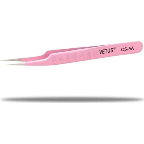 Vetus Tweezers CS Series Base Model Tweezers Suitable for False Eyelashes Plant Precision Fine Tip Stainless Steel Tweezer