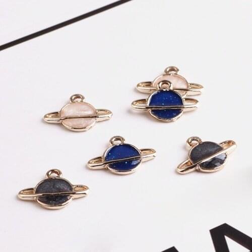 New design 50pcs/lot alloy drop oil gold-color cartoon space satellite shape metal floating locket charms diy jewelry finding