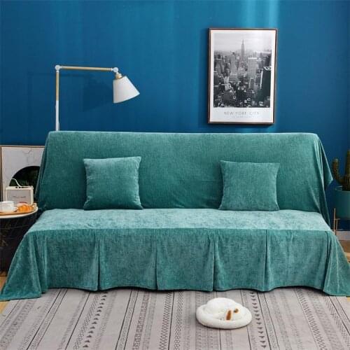 Imitation Cashmere Series Sofa Towel No Armrest Sofa Bed Towel Cover Solid Color High Quality Fashion Retro Home Decor Textile