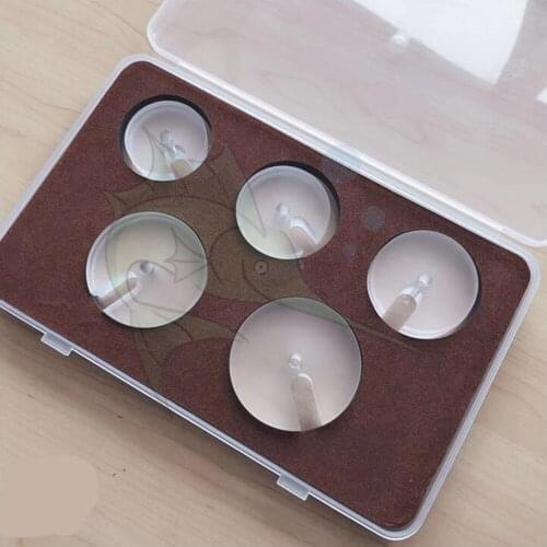 5pcs/box Assort Size Watch Glass Press Dies Set 5 Assort Big Size 55mm Max Diameter Watch Glass Press Dies For Watchmakers