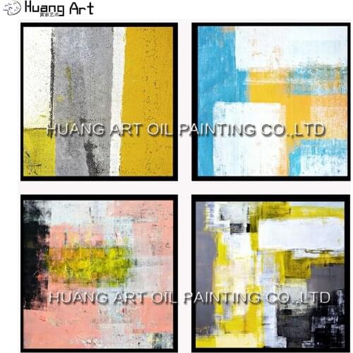 Hand Painted Colorful Abstract Oil Painting on Canvas for Living Room Decor Popular Large Wall Painting for Hotel Decor Art