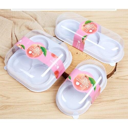 25pcs Net red creative plastic packaging box 2 grid/3 grid/4 grid diy baking puff egg tart chocolate decoration gift favors box