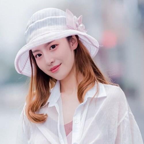 Hat Ladies Summer Cloth Hat Sun Hat Foldable Sunscreen Organza Fashion UV Sun Hat