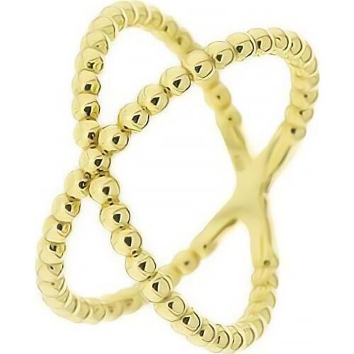 DARK DIAMOND-925 sterling silver cross ring with 18K gold plated