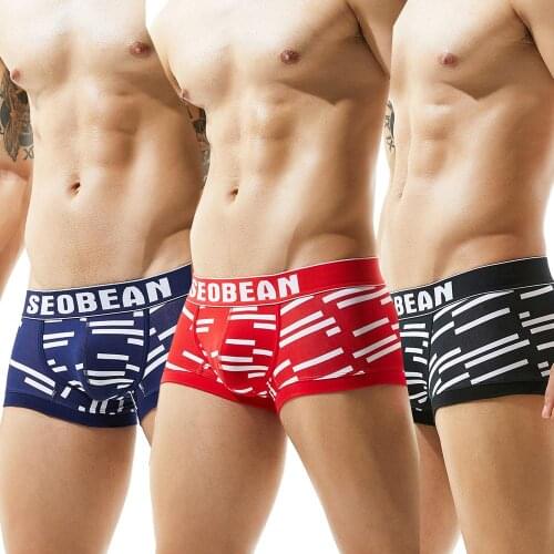 Whole sale New Cotton mans underwear Fashion short pants boxer trunks sexy tight Sexy for male low rise boy men underpants