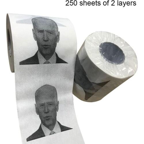Joe Biden Pattern Toilet Paper Roll Novelty Gift Bathroom Paper Towel FunnyHome Paper 150/250 Sheets