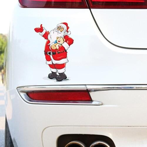 Rear Window Body Decoration Christmas Santa-Claus Car Sticker Elk Reindeer Graffiti