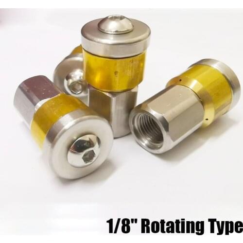 1/8" Rotating Sewer Jetter Nozzle Button Nose Pressure Drain Hose Pipe Tap Spray Nozzle For Car Home Pipe Cleaning Machine