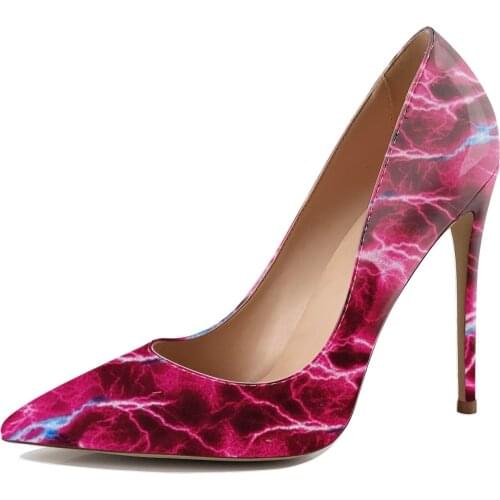 New High Quality Womens Shoes Fashion Fabric 12cm Height Heel and Shallow Women Pumps Shoes For Spring Autumn 2021