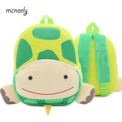2-4 Years Old Kindergarten Tortoise Backpacks Baby Girls Boys Cute Schoolbag Plush Backpack Children Cartoon School Bags